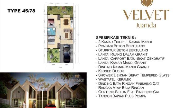 Rumah Velvet Juanda Tanpa Dp Dekat Juanda 2