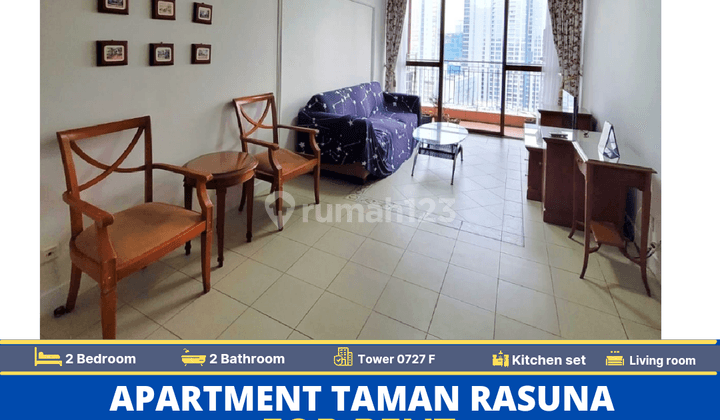 Apartemen Taman Rasuna, Disewakan, 2 Kamar Tidur, Furnished, Bagus 1