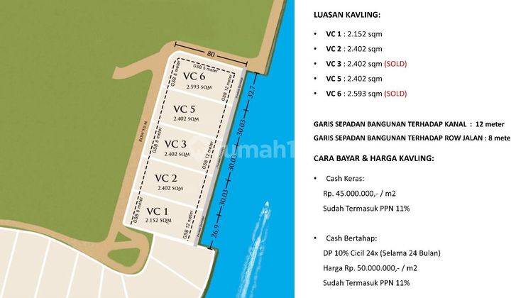 Kavling View Laut Pantai Mutiara 2400m(30 X 80)  2