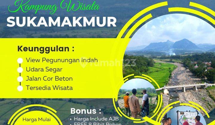 Tanah Kavling Desa Wisata Sukamakmur Puncak Dua Bogor SHM 2