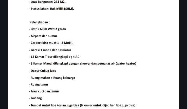 Rumah Siap Huni Bisa Untuk Kos-kosan Lokasi Pusponjolo  2