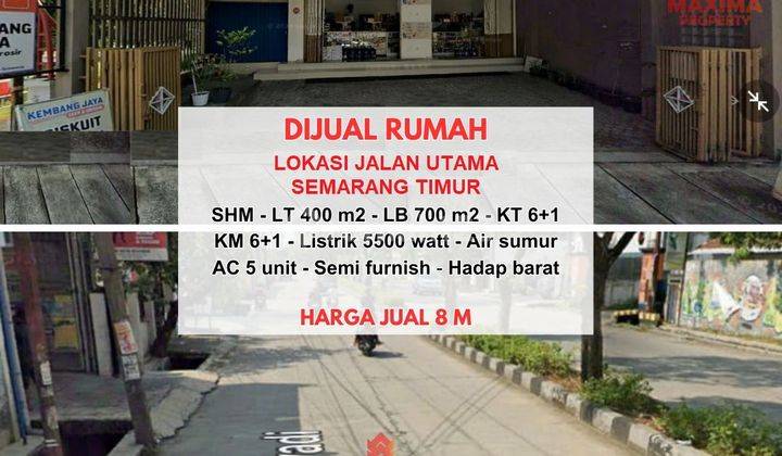 Rumah 2 Lantai Di Jalan Utama Semarang Timur, Bisa Untuk Usaha  1