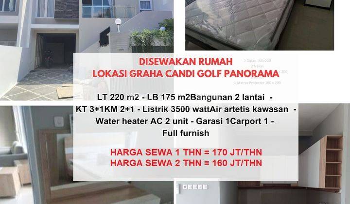 Rumah Full Furnish 2 Lantai Bagus di Graha Candi Golf, Semarang 1