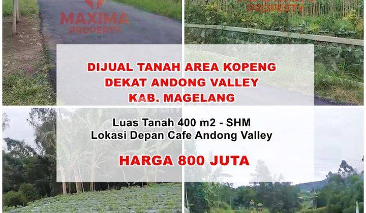 Tanah SHM Lokasi Kopeng Salatiga, Depan Cafe Andong Valley 1