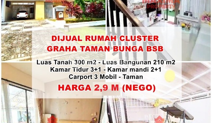 Rumah Mewah Siap Huni Graha Taman Bunga BSB City 1