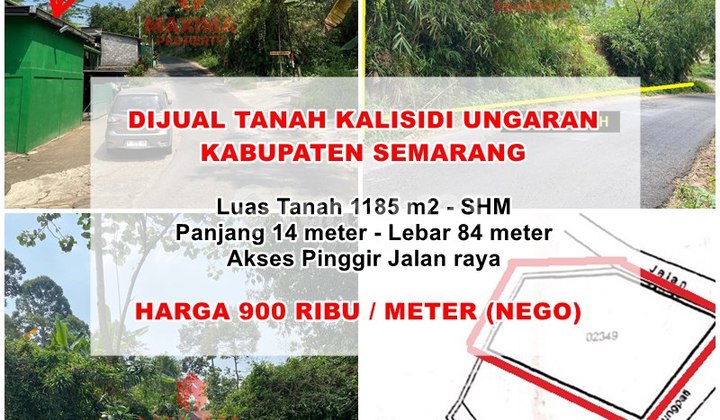 Tanah Murah Pinggir Jalan Utama Lokasi Kalisidi Ungaran Barat 1