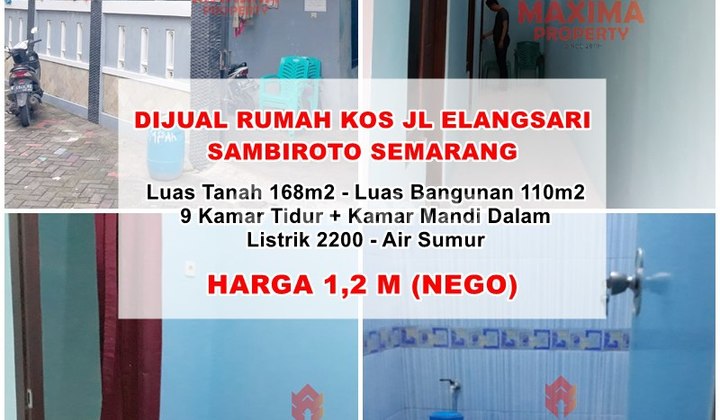 Rumah Kos Full Penghuni Dekat Kampus, Jalan Elangsari Sambiroto Rumah Kos Full Penghuni Dekat Kampus, Jalan Elangsari Sambiroto