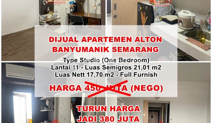 Apartemen Siap Pakai The Alton Residence Tembalang Dekat Undip