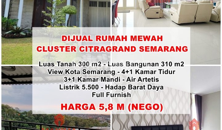 Rumah Mewah 2 Lantai Full Furnish Citra Grand Kedungmundu 1