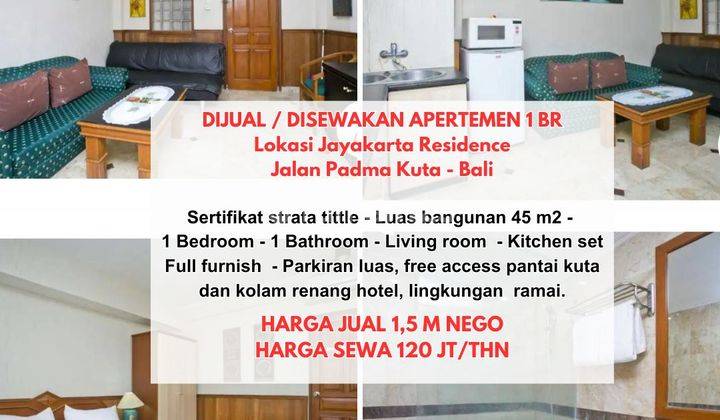Apartemen Siap Pakai Jayakarta Residence Kuta Bali 1
