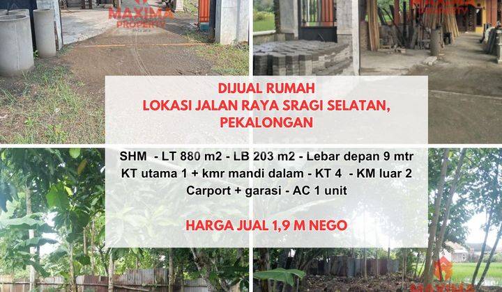 Rumah Lokasi Strategis di Jalan Raya Sragi, Pekalongan 1