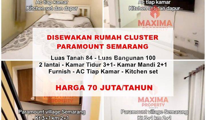 Rumah 2 Lantai Semi Furnished di Paramount Village, Semarang 1