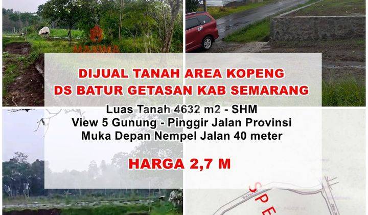 Tanah SHM Lokasi Getasan Kopeng, View 5 Gunung 1