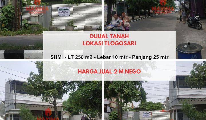 Tanah di Jalan Utama Tlogosari, Semarang Timur 1