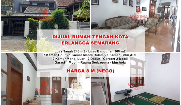 Rumah Siap Huni Tengah Kota, Lokasi Erlangga Pleburan 1