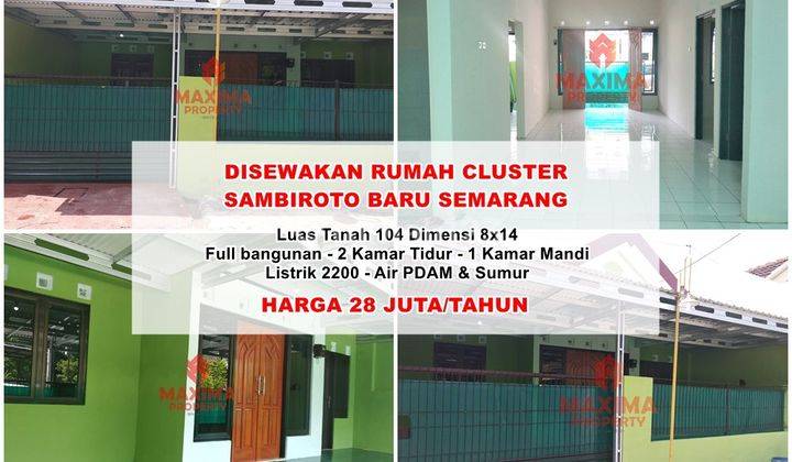 Rumah Kontrakan Bagus di Cluster Sambiroto Baru, Semarang 1