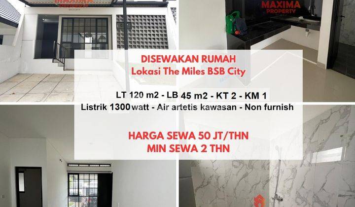 Rumah Sewa Baru di Cluster The Miles, Bsb City Semarang 1