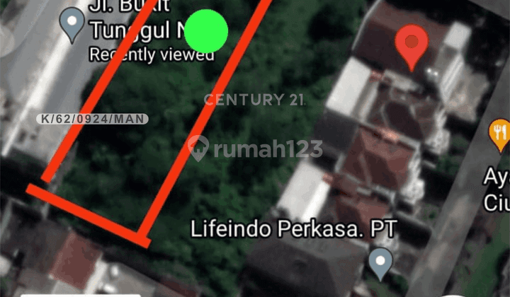 Tanah Strategis Luas 1660 SHM Di Sayap Ciumbuleuit Kota Bandung 1