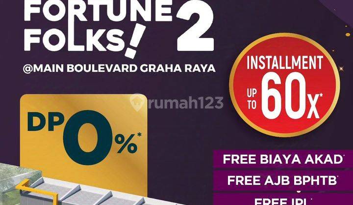 Ruko Baru 2 Lantai Fortune Folks 2 Graha Raya Bintaro