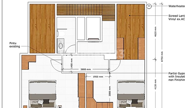 Termurah Rumah Townhouse 4lantai Semi Furnish Di Springhill Kemayoran  2