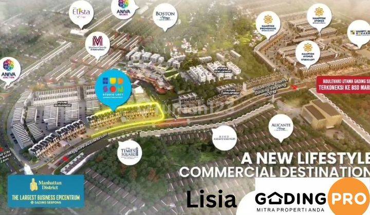 Studio Loft 3lantai untuk investasi dan usaha di gading serpong 2