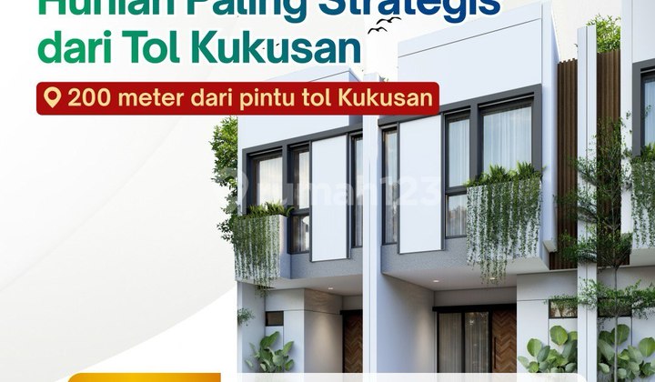 Rumah Syariah Strategis Cuma Semenit Dari Tol Kukusan Depok