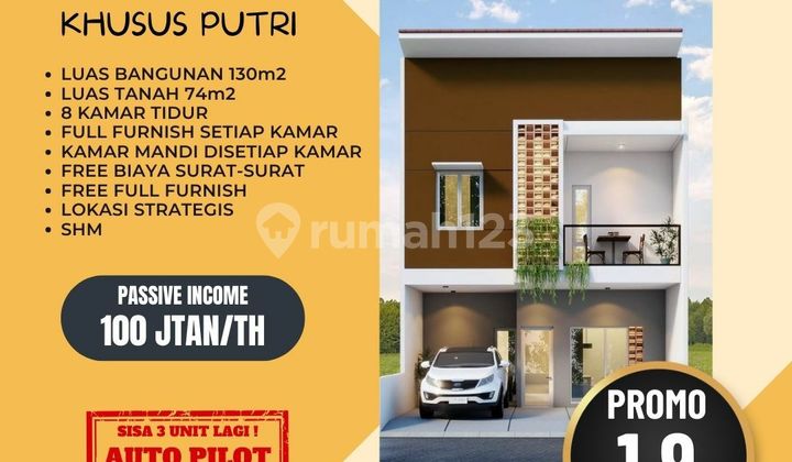 Rumah Kos Syariah Strategis di Tangsel, Cuma 1 Km Dari Unpam