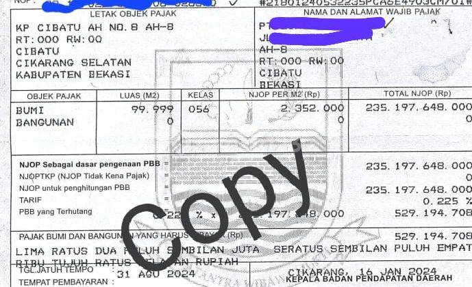 Tanah Dijual di Jl. Kp. Cibatu No. 34, Cibatu, Cikarang Selatan, Bekasi, Jawa Barat, Indonesia, 17530, Cikarang 2