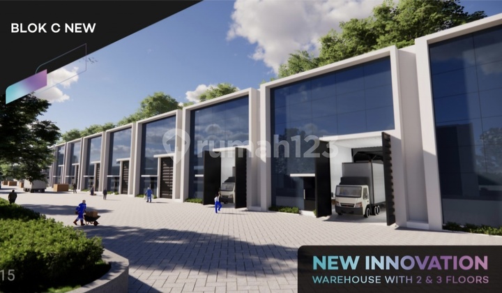 Pergudangan Konsep Desain Futuristik dengan Lingkungan Bebas Kabel di Sidoarjo