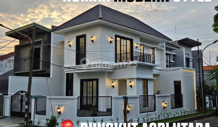 Rumah Modern Style Baru Hook Rungkut Asri Utara Shm Upn Juanda  1