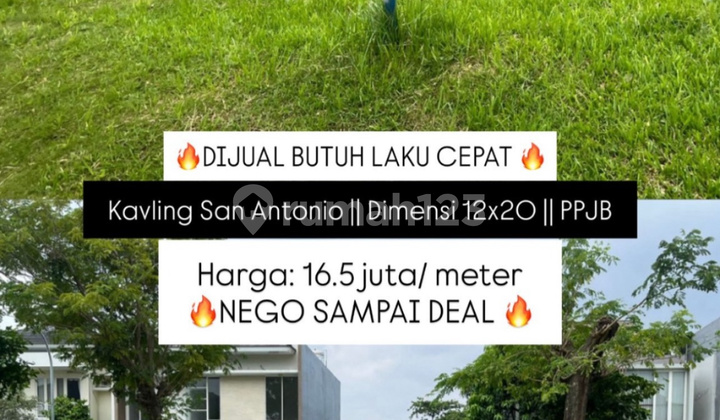 Tanah Kavling San Antonio San Diego Pakuwon City Hadap Utara PPJB