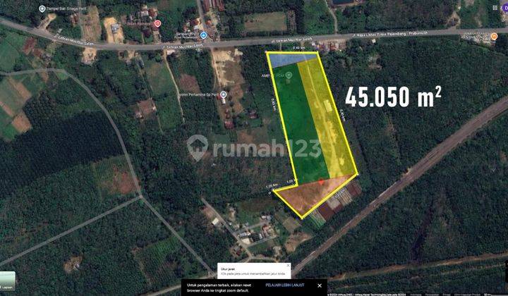 Dijual Tanah Pinggir Jalan Raya Lintas Palembang Prabumulih 1