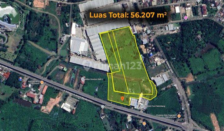 DIJUAL TANAH 5,6 HEKTAR ARAH BANDARA SMB II PALEMBANG 1