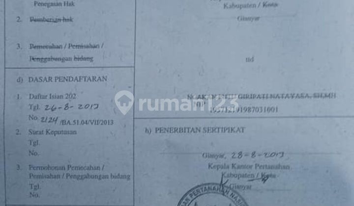 Premium Land for Sale in the Preferred Northern Ubud Tourist Area with SHM