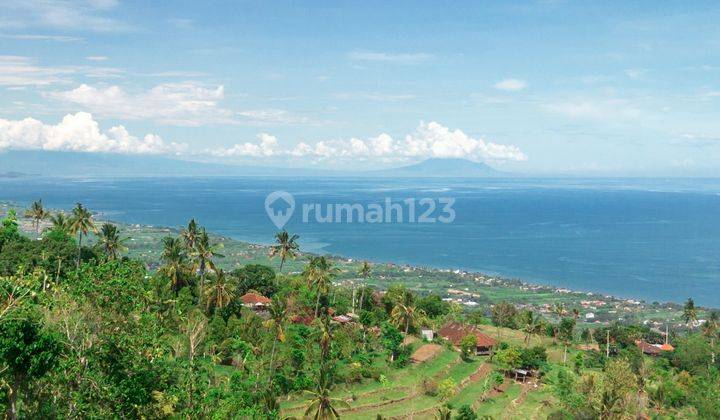 L20 Dijual Tanah Unik Tepi Bukit di Cempaga Pemandangan Laut 1