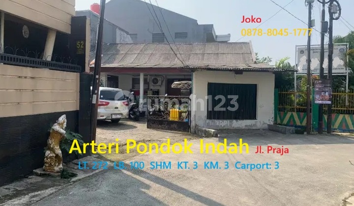 Rumah asri area Jl. Praja - Arteri Pondok Indah, Kebayoran Lama