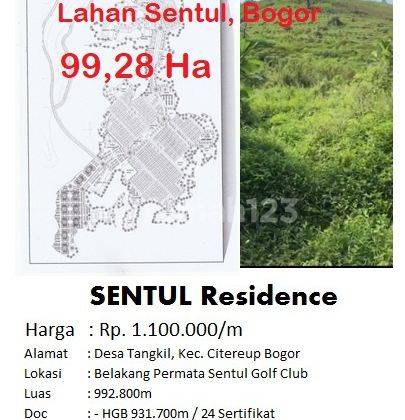 Lahan Terluas Lt 992.800 M2 di Sentul Residence, Citereup, Bogor 1