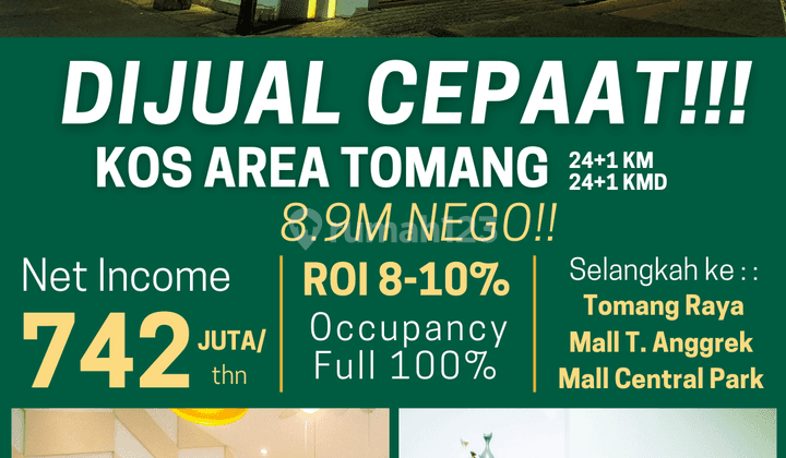 Rumah Kost 24 Kamar Terisi P E N U H di Tomang, Jakarta Barat 1