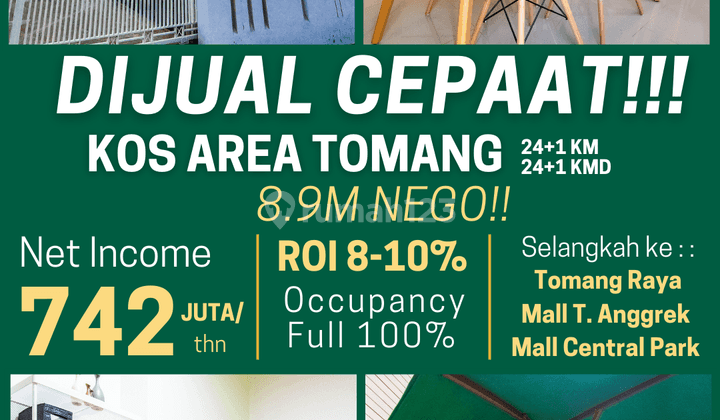 Rumah Kost 24 Kamar Terisi P E N U H di Tomang, Jakarta Barat 1
