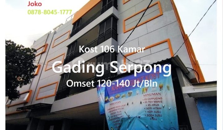 Rumah Kost 106 Kamar Omset 120-140 Jt/Bln di Gading Serpong, Tangsel Rumah Kost 106 Kamar Omset 120-140 Jt/Bln di Gading Serpong, Tangsel