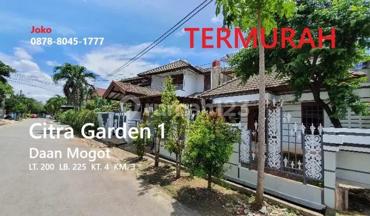 Rumah Asri Citra 1 TERMURAH Mepet NJOP, Daan Mogot, Jakarta Barat