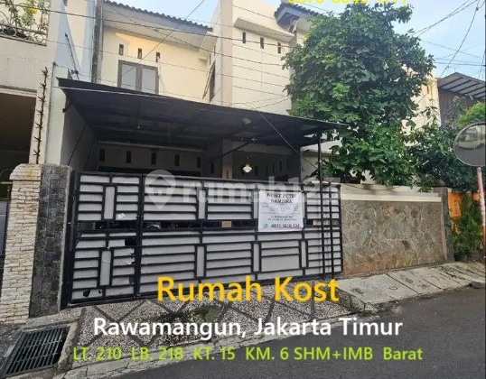 Rumah Kost 15 Kamar Tidur area Sunan Giri, Rawa Mangun, Jaktim