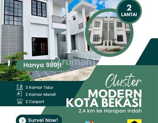 Rumah Murah Cluster Modern Perbatasan Jakarta Bekasi Strategis Pasti 1