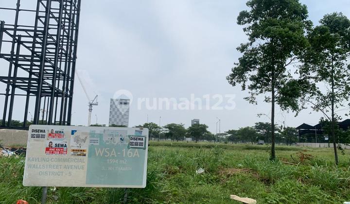 DISEWAKAN KAVLING WALL STREET AVENUE PIK 2, UKURAN 1594 M2 HANYA RP 50/M2 PERBULAN
