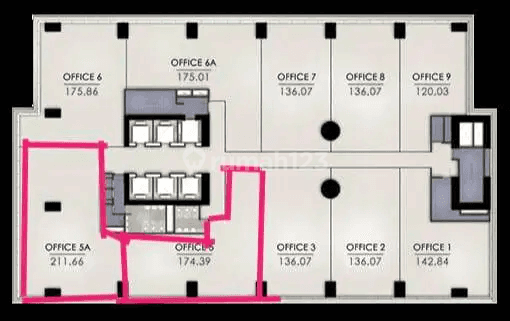 For Rent Office Space Soho Capital central Park 2