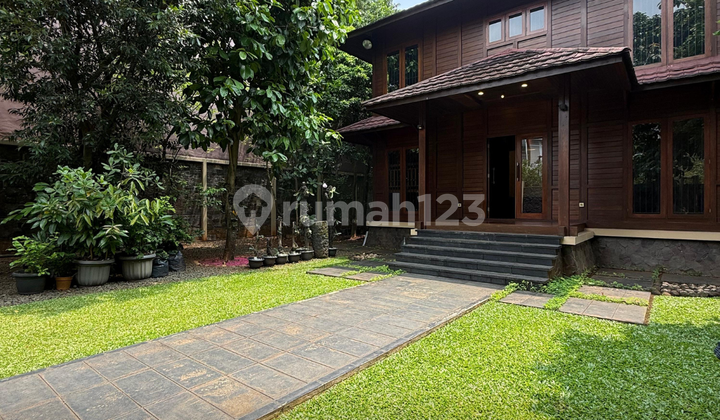Ready-to-Occupy House in Pondok Indah with Ethnic Concept and Fantastic Golf Course Hill View