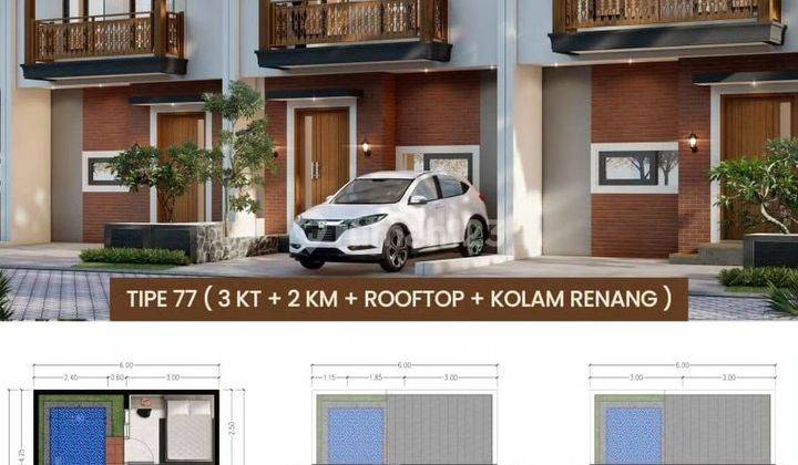 Rumah villa modern 2 lantai di sidomulyo Kota Batu 2