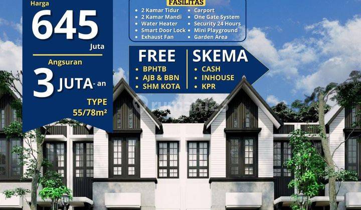 Rumah Modern Free Smart Door Lock dan Water Heater di AYASKARA Malang 2