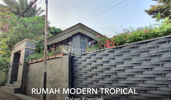 Permata Hijau - [for Sale]: Rumah Modern Tropical Dalam Kompleks, Posisi Hoek Dua Kavling Jadi Satu 1