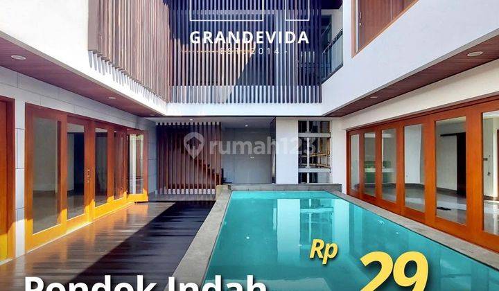 Rumah Baru, Siap Huni, Design Tropical Modern, Bangunan 2 Lantai Plus Basement Di Pondok Indah Jakarta Selatan 1